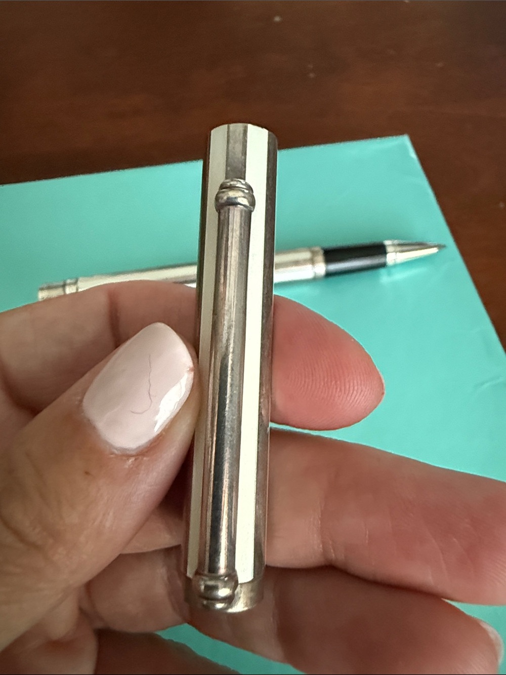 Tiffany & Co. Atlas Silver Pen on Tiffany Blue Box - Picture 5 of 9